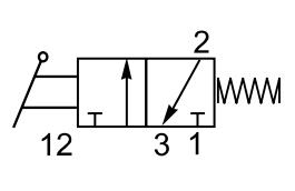 3/2 G1/4" LEV SPRG IN LINE