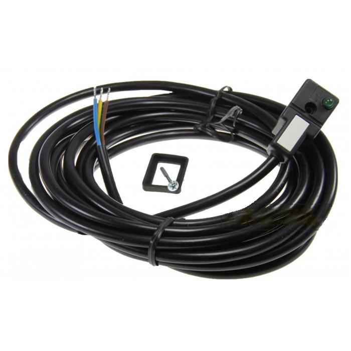 CONNECTOR 24VAC/DC+LED 22MM FORM B INCL KABEL 5M