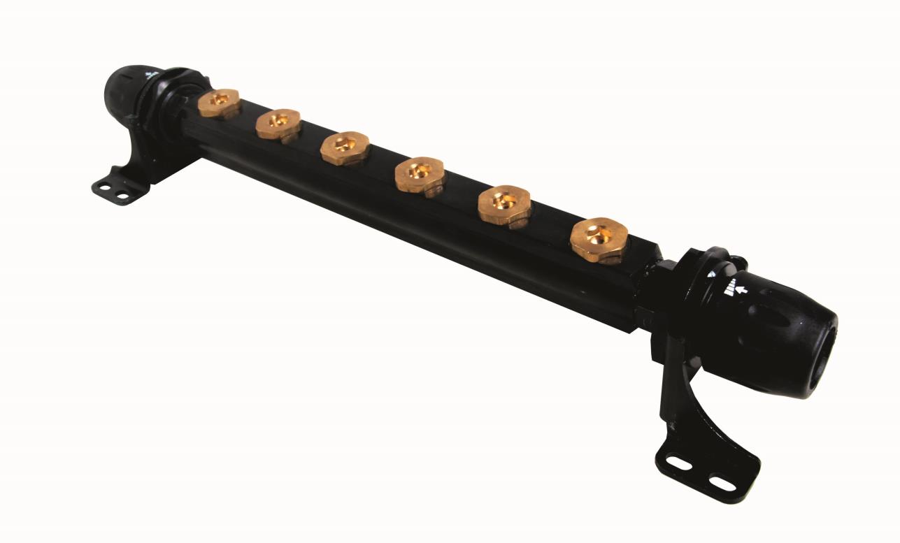 6 PORT VERDEELBLOK G1/2 D25 MET BEVESTIGING | 6652 25 21 06