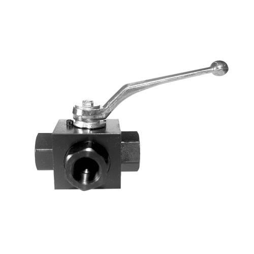 3-WEG KOGELKRAAG G3/8" FEMALE L-BORING PN500