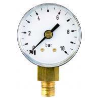 MANOMETER 106001 MESSING  40MM  -1-0 BAR O.A. G1/8" KLASSE 2.5