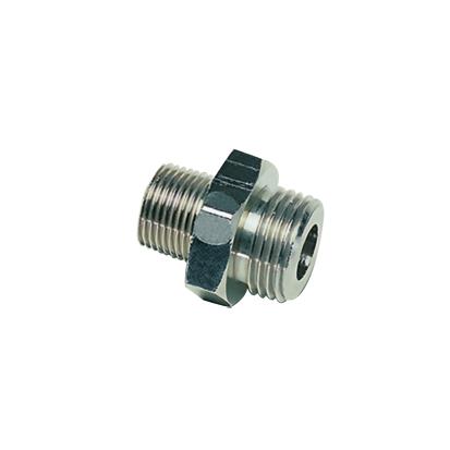 DUBBEL NIPPEL BUITENDR. BSP CONISCH / BUITENDR. BSP CYL - C1: R1/2 - C2: G1/2 | 0192 21 21