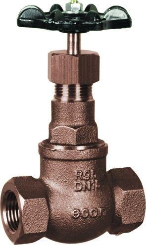 BRONZEN KLEPAFSLUITER MET VERW.DICHTRING 2