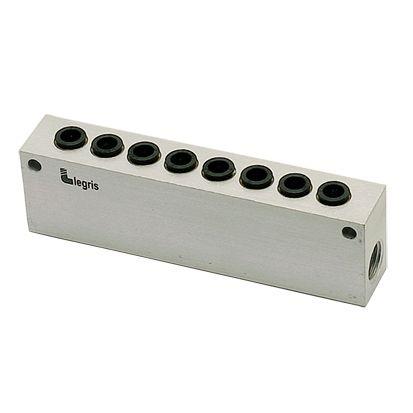VERDEELBLOK ALUM  MET INSTEEKKOPPELINGEN - DIAM D : 10MM - C : G1/2 | 3310 10 21