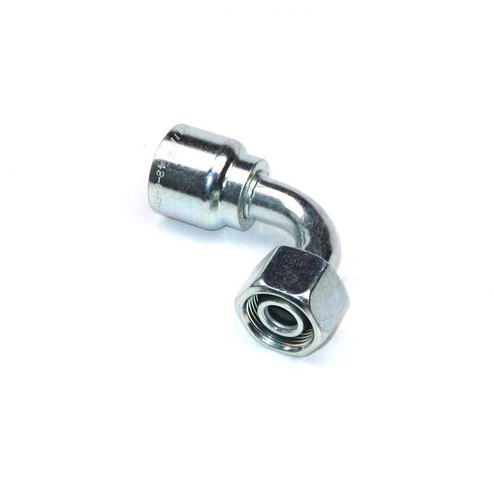 56 SERIES FEMALE METRIC L - SWIVEL - 90° ELBOW (24° CONE WITH O-RING)