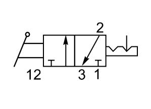 3/2 G1/4" LEV IN LINE WITH